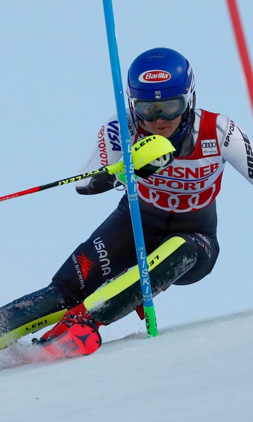 Shiffrin leads Olympic champ Hansdotter in World Cup slalom
